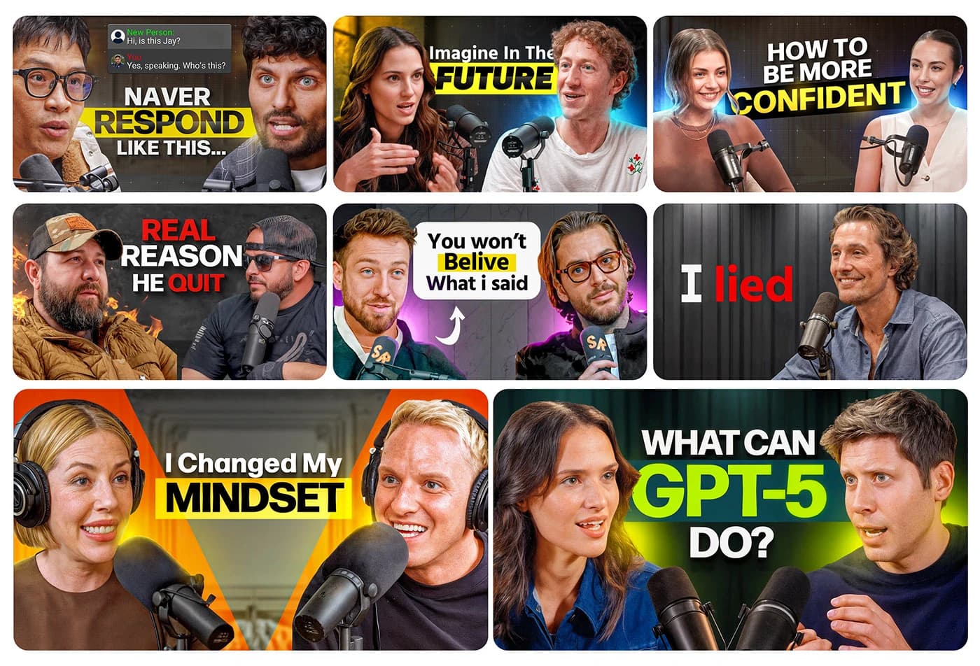 Custom podcast YouTube thumbnail design example
